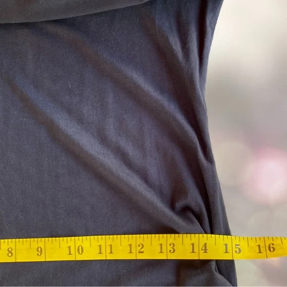 BANANA REPUBLIC Bodycon 3/4 Sleeve Mini Layered Black Dress Relaxed Medium NWT - Picture 6 of 11